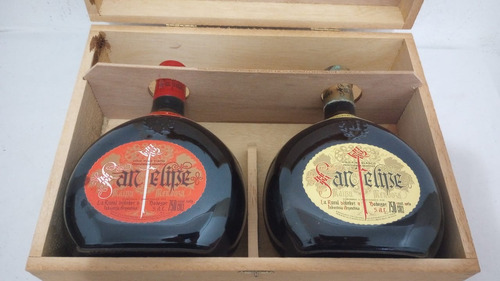 2 Botellas San Felipe En Caja Madera (cosechas 1994 Y 1996)