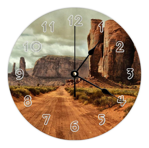Reloj De Pared Redondo Con Paisaje Natural, Camino En El Mag