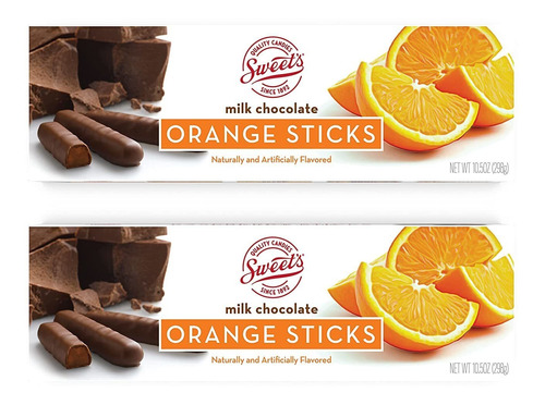 Sweet Candy Milk Chocolate Orange Sticks - Chocolate Covered