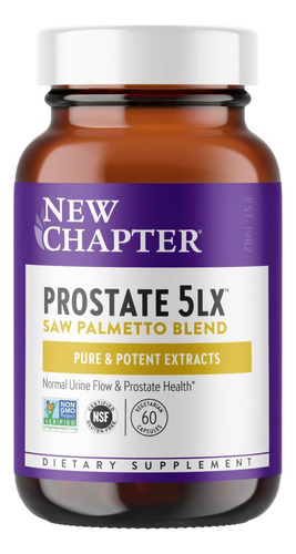 Saw Palmetto 5lx Prostate New Chapter 60 Cápsulas