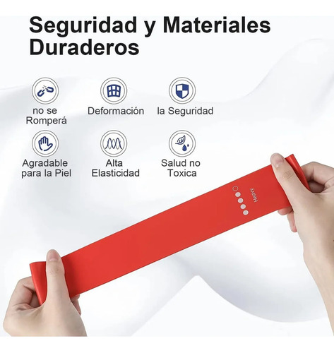 Juego De 5 Bandas De Resistencia, Para Ejercicio, Yoga, Mate