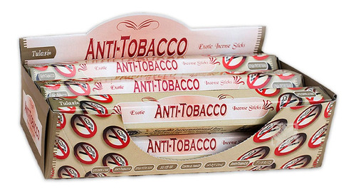 Incienso Tulasi Hexagonal Anti Tabaco Pack 6 Tubos