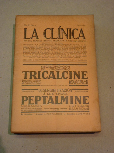 La Clinica. Revista Mensual Hispano-americana... 1933/36