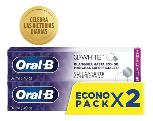 Pasta Dental Oral-b 3d White Brilliant Fresh Anticaries Con