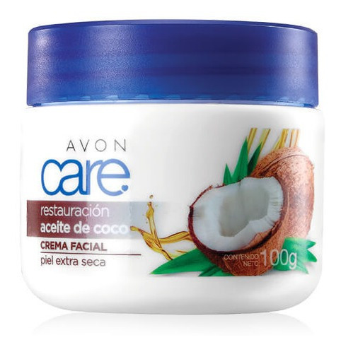 Avon Care Crema Facial Restauración Con Aceite De Coco 100g