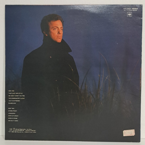 Lp Billy Joel - Storm Front 1989 Com Encarte Bem Conservado (Usado)
