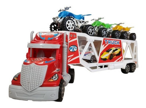 Camión Garaje Juguete Niños Cabina Transporte Carros Motos