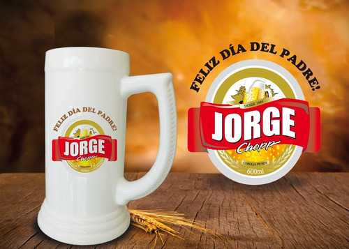 Chops De Cerveza Irrompible Personalizado Dia Del Padre