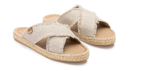 Imagen 5 de 10 de Sandalia Dama Mujer Cross Lurex Cruda Verano Chimmy Churry