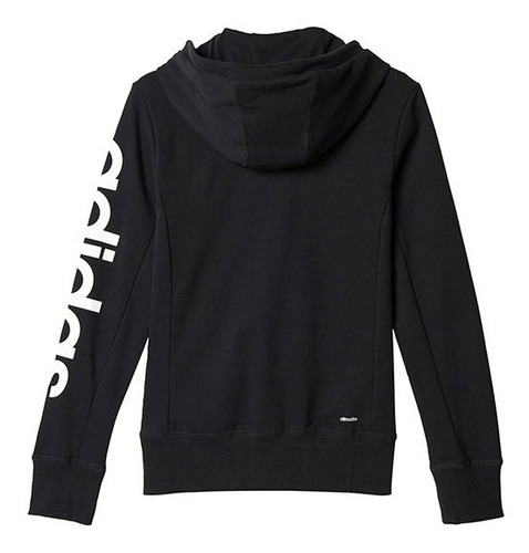 Imagen 4 de 6 de Polerón Negro Mujer adidas Con Capucha Linear Hoody