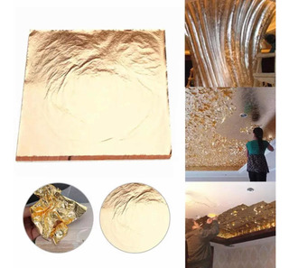 14 por 14 cm ofoen imitación oro Leaf decoración manualidades muebles 100 hojas color oro para dorar artes 