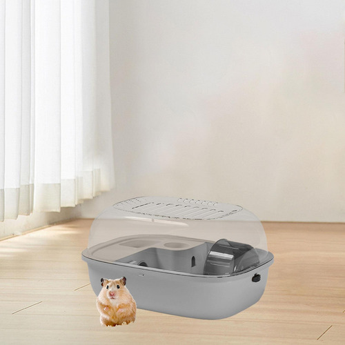 Hábitat De Jaula De Hámster Ejercicio Portátil De Gris