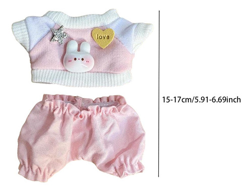 Ropa De Muñeca De Peluche De 17 Cm Con Pantalones Para Rosa