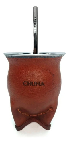 Mate Chuna Hades Xl Cuero Marron Acero Inoxidable Termico 