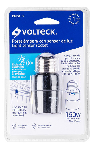 Portalampara Sensor Luz Voltech 46516