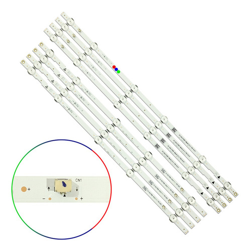 Dt Kit Leds Sanyo Fw55d25f / 55me345v/f7 (8t) - Aluminio,