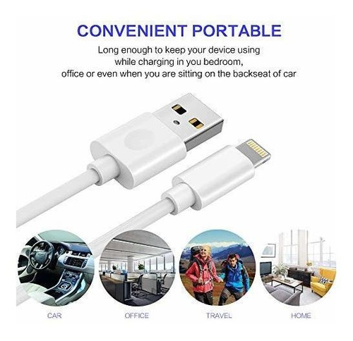 Pack X2 Cables Para iPhone Certificado Mfi Usb A Lightning