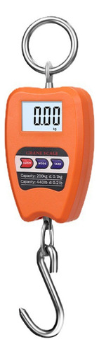 B¡scula Balanza Colgante Ganchodigital Lcd Portátil 200kg Naranja