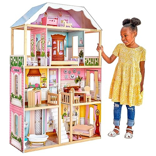 Niño Kraft Charlotte Classic Wooden Dollhouse Con Ez Kraft A