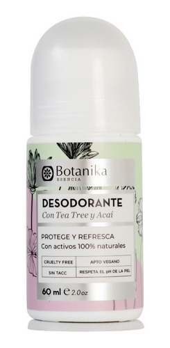 Desodorante Roll On Natural Botanika 60 Ml Aloe Tea&acai Fyr