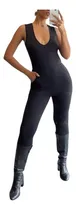 Comprar Mono Enterito Mujer Con Bolsillos Catsuit Jumpsuit Moda Sexy