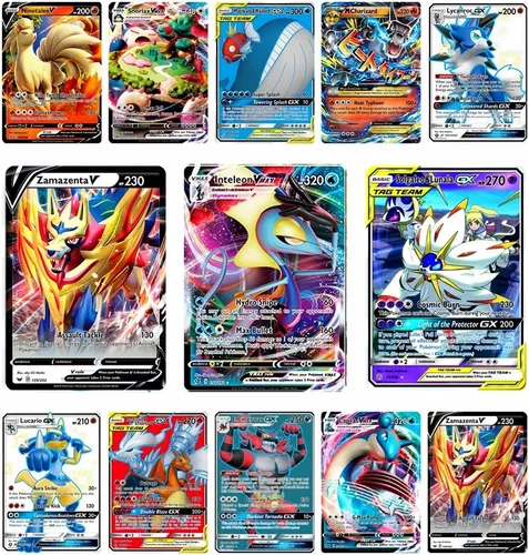 30 Cartas Pokemon Gx Aliados V Vmax + 1 Carta Zamazenta Gold