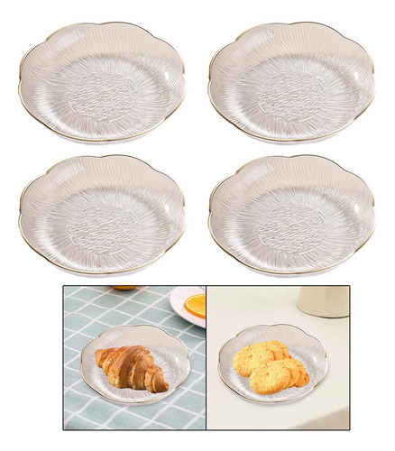 2 Platos De Ensalada, Frutero, Plato 4 Blanco Transparente
