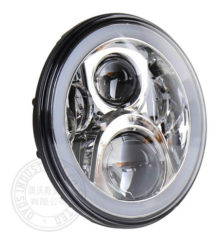 Faro Led Redondo Harley H4 Alta/baja Ojo De Angel Premiun