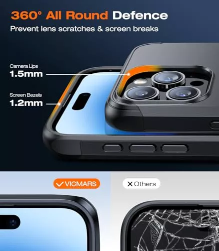 Funda magnética más fuerte para iPhone 14 Pro con soporte, [compatible con  Magsafe] [18 pies ultra a prueba de golpes] Funda de doble capa para iPhone