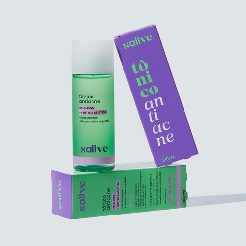 Tônico Sallve Antiacne 120ml Controle Oleosidade E Espinha Acneica Dia/noite
