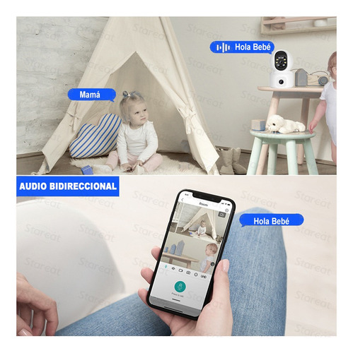 Starcat Camara De Seguridad Icsee Wifi 4mp Doble Pantalla Color Blanco ICS-4MP