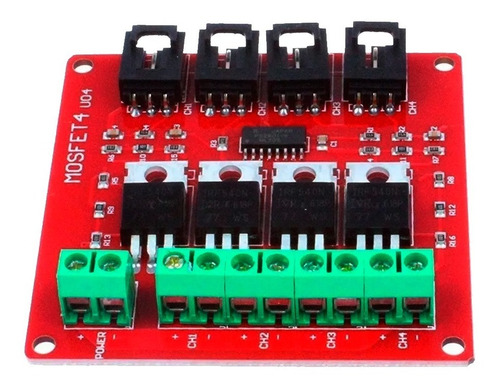 Modulo Interruptor Mosfet Irf540 4 Canales Voltaje Cc A 9 V