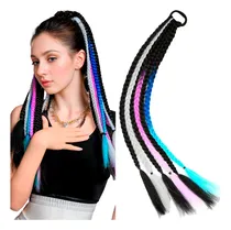 Comprar Extensiones Cabello Coleta Multicolor Postiza Sintética
