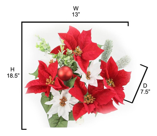 Admired By Nature Ramo De 12 Tallos De Flor De Pascua Art...