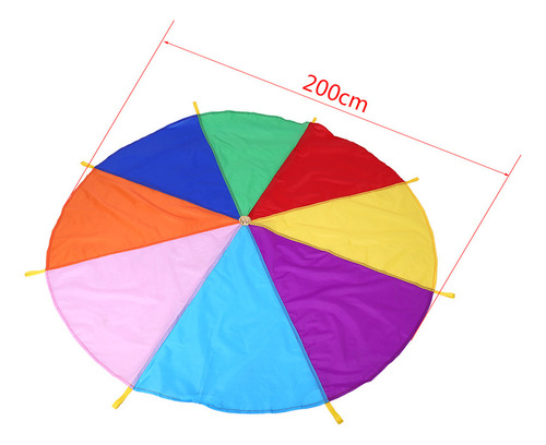 Paracaídas Para Juegos Al Aire Libre, 8 Asas, 2 M De Diámetr