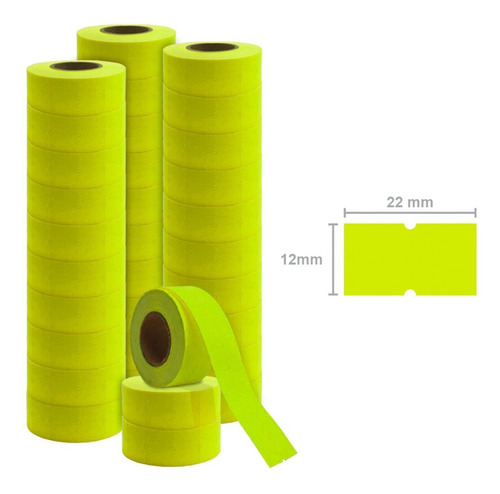 Imagem 3 de 4 de Etiqueta Mx5500 Amarelo Fluorescente Caixa 100 Rolos