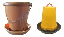 Comprar 2 Comederos 12 Kg Y 3 Bebederos 5.25 Litros, Pollos Gallinas