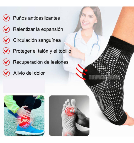 4par Deportiva Calcetines Compresion Alivia Fascitis Plantar