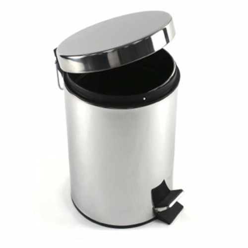 Imagen 6 de 9 de Set 2 Cestos Tachos De Basura Acero Inox 3 Y 12 Lt Outlet