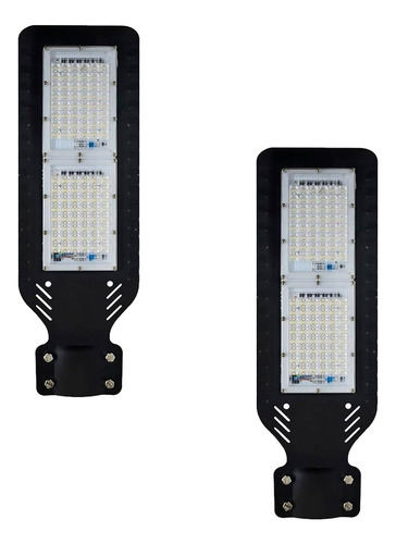 Lámpara Luminaria Led De 100 Watts Luz Blanca Ip65 9000lm Base Ajustable Para Poste 2 Piezas