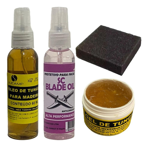 Kit Óleo De Tungue Gel De Tungue Protetor De Facas Sc Blade