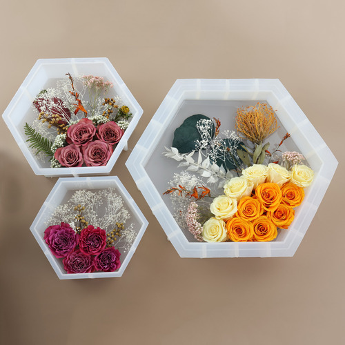 Molde De Silicona Hexagonal Mejorado Para Molde De Resina (m