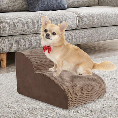 Escalera Para Perros De 2 Niveles, Diseño Moderno Camello