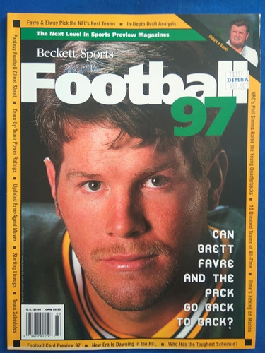 Brett Favre Packers Beckett Sports Football 1997 Revista