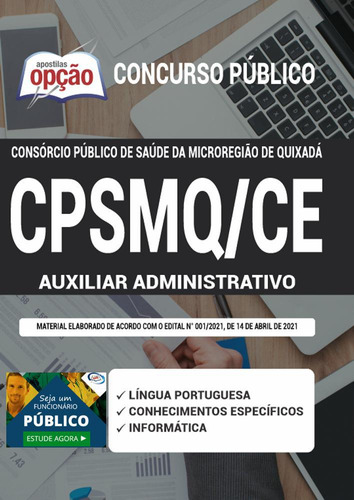 Apostila Cpsmq Ce - Auxiliar Administrativo