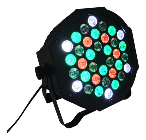 Canhão Refletor Led 36 Leds Rgb Bivolt Dmx Digital Slim Dj