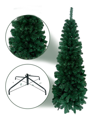 Imagem 2 de 3 de Árvore De Natal Skiny Verde 2,10m 838 Galhos Magizi