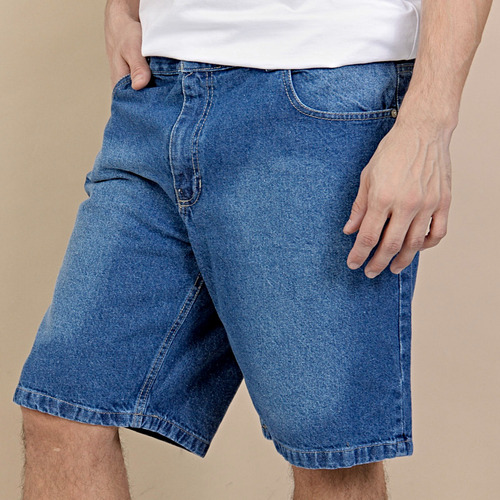 Bermuda Jeans Clasica Hombre High Royal