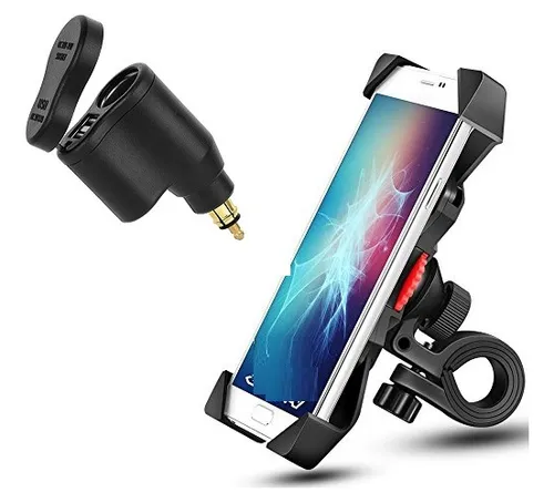 Soporte De Moto Para Celular Toma 12v Bmw Ducati Ktm Triunph Hella Din Fino