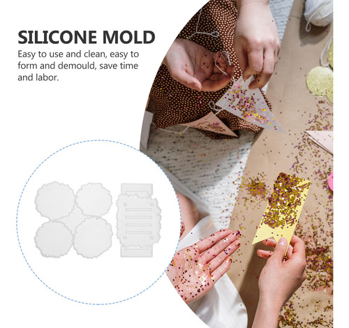 1 Juego De Moldes Para Posavasos De Resina Epoxídica De Sili